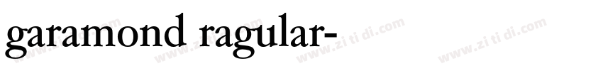 garamond ragular字体转换